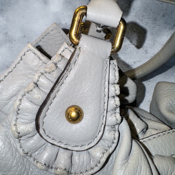 Vintage Dolce Gabbana Large Miss Rouche Grey leather shoulder bag EUC - Picture 10 of 10